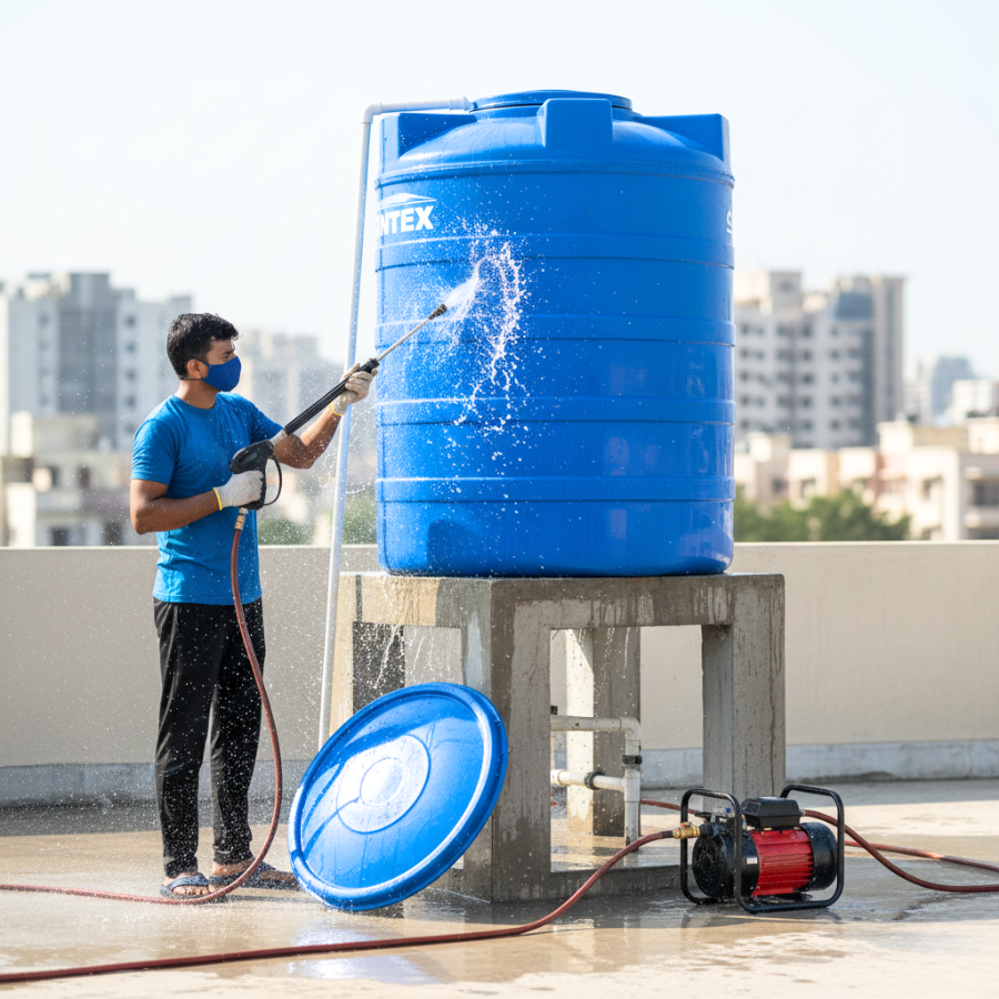 water tank cleaning